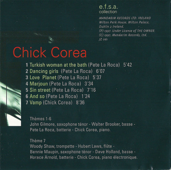 Chick Corea : Jazz Masters (100 Ans De Jazz) (CD, Album, RE)