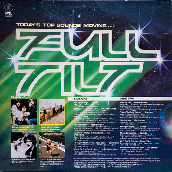 Various : Full Tilt (LP, Comp, 29)
