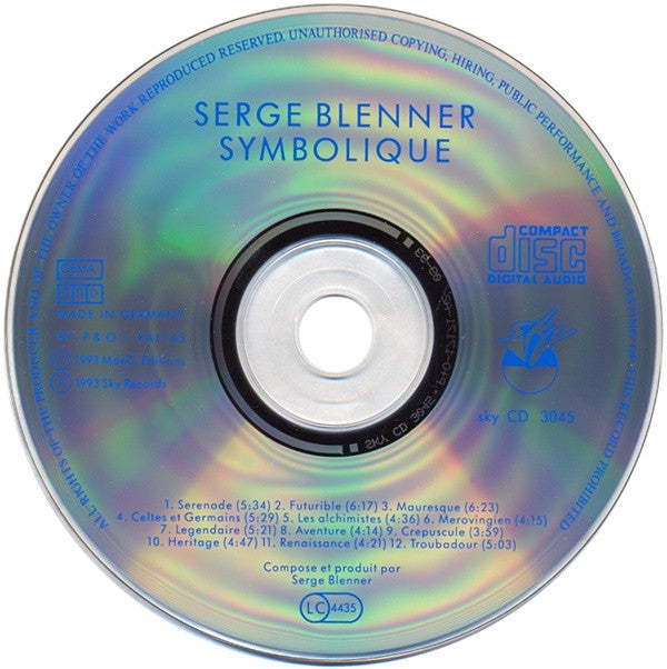Serge Blenner : Symbolique (CD, Album)