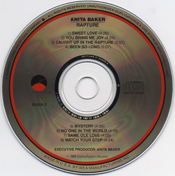 Anita Baker : Rapture (CD, Album, RE)