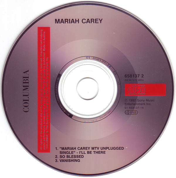 Mariah Carey : I'll Be There (MTV Unplugged) (CD, Maxi)