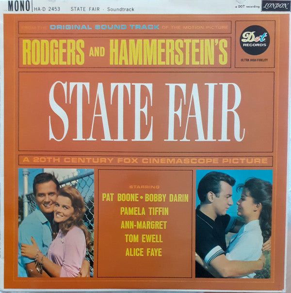 Rodgers & Hammerstein - Pat Boone / Bobby Darin / Pamela Tiffin / Ann Margret / Tom Ewell / Alice Faye : State Fair (LP, Album, Mono)