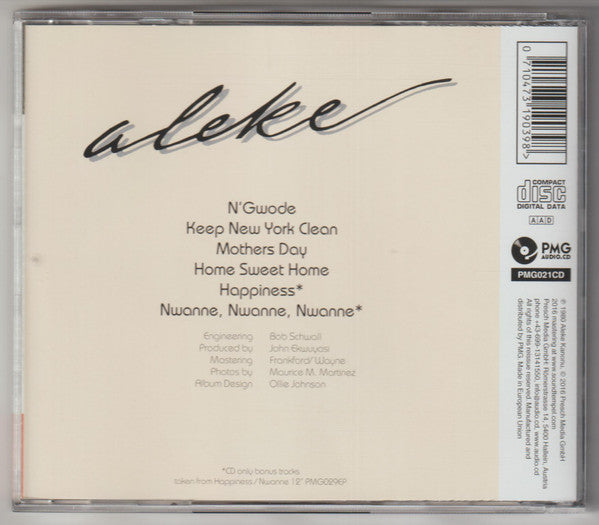 Aleke Kanonu : Aleke (CD, Album, RE)