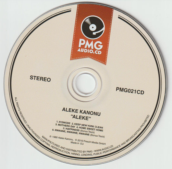 Aleke Kanonu : Aleke (CD, Album, RE)