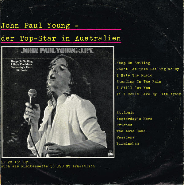 John Paul Young : Standing In The Rain / Keep On Smiling (7", Single)