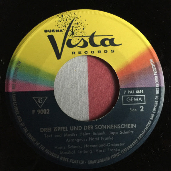 Heinz Schenk, Lia Wöhr, Reno Nonsens : Grüne Soße / Drei Äpfel Und Der Sonnenschein (7")