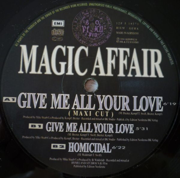 Magic Affair : Give Me All Your Love (12")