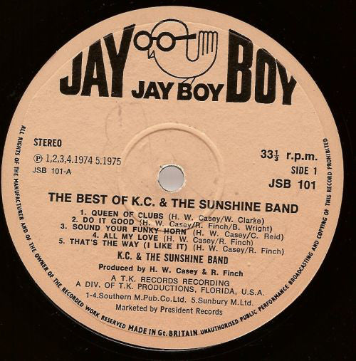 KC & The Sunshine Band : The Best Of KC And The Sunshine Band (LP, Comp)
