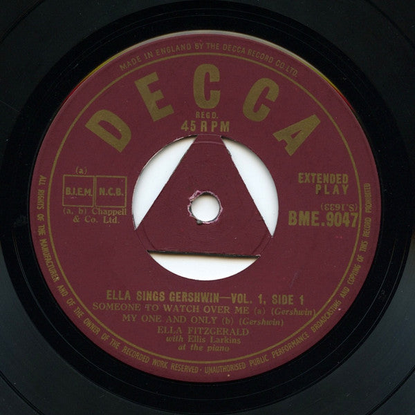 Ella Fitzgerald : Ella Sings Gershwin, vol. 1 (7", EP, Mono)