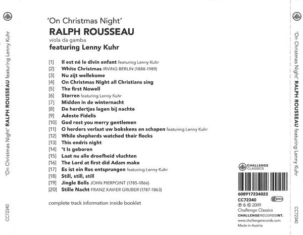 Ralph Rousseau Featuring Lenny Kuhr : On Christmas Night (CD, Album)