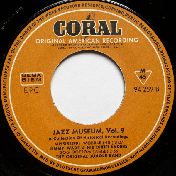 Carroll Dickerson - Jimmy Wade - The Jungle Band (3) : Carroll Dickerson, Jimmy Wade, The Jungleband 1928/29 (7", EP, Comp, Mono)