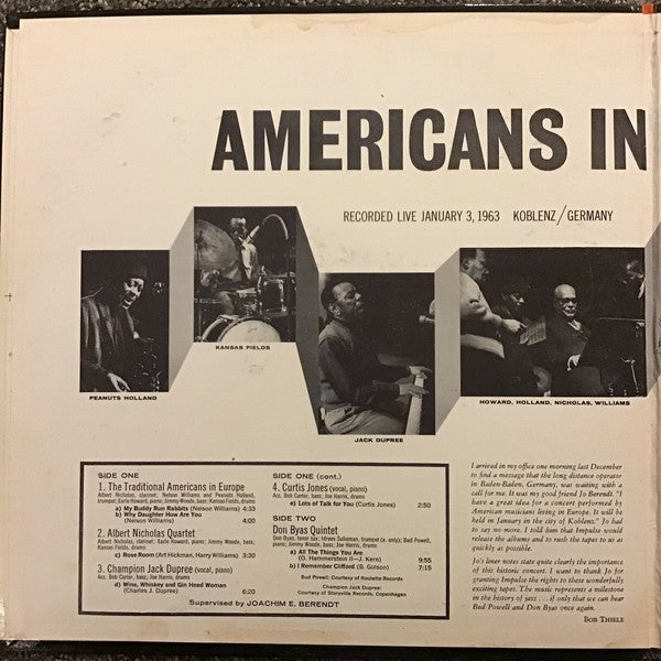 Various : Americans In Europe, Vol.2 (LP, Album, Gat)