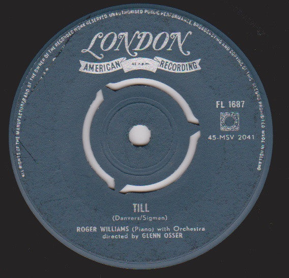 Roger Williams (2) Con Glenn Osser And His Orchestra : Till / Big Town (7", Single)