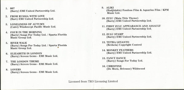 John Barry : Sixties Screen Themes (CD, Comp)