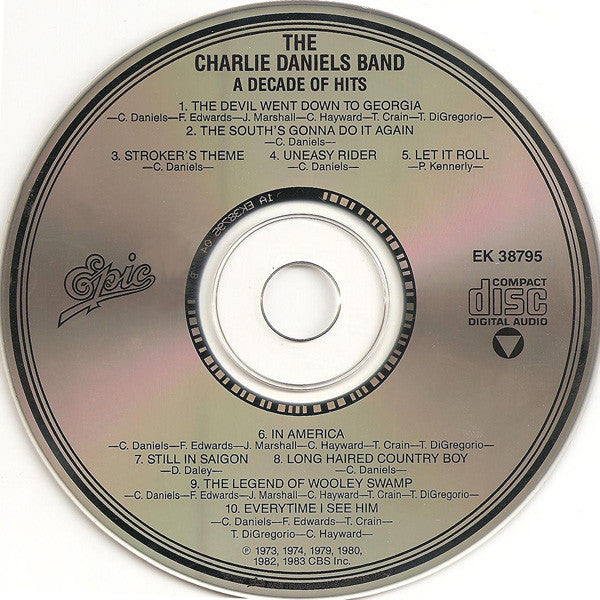 The Charlie Daniels Band : A Decade Of Hits (CD, Comp, RE)
