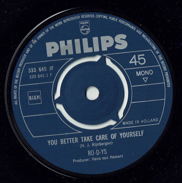 Ro-D-Ys : You Better Take Care Of Yourself (7", Mono)