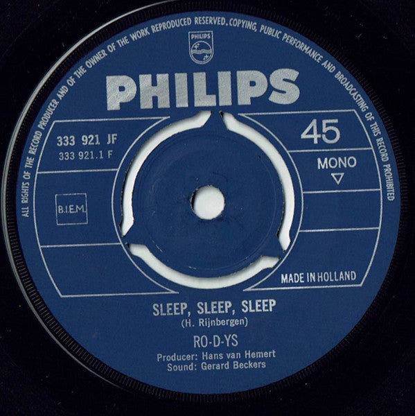Ro-D-Ys : Sleep, Sleep, Sleep / Show Me By Candlelight (7", Mono)