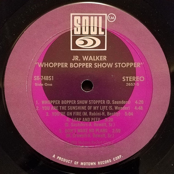 Junior Walker : Whopper Bopper Show Stopper (LP, Album)
