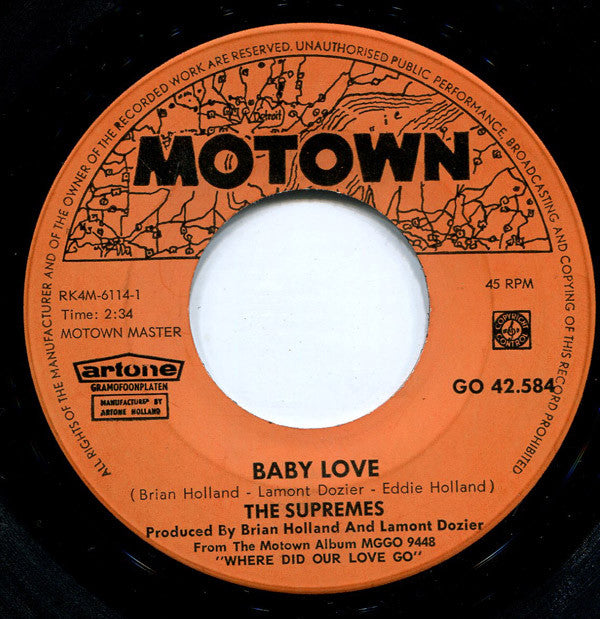The Supremes : Baby Love (7", Single, Rar)