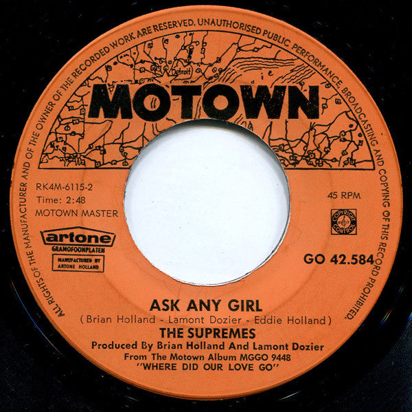 The Supremes : Baby Love (7", Single, Rar)