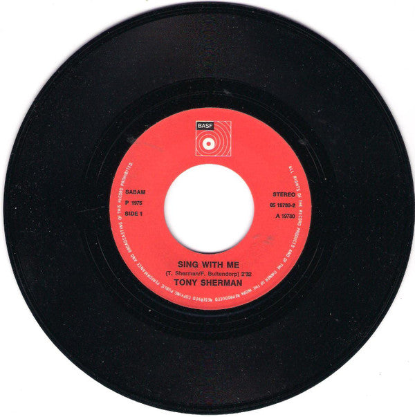 Tony Sherman : Sing With Me (7", Single)