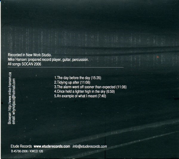 Mike Hansen : At Every Point (CD, Album)