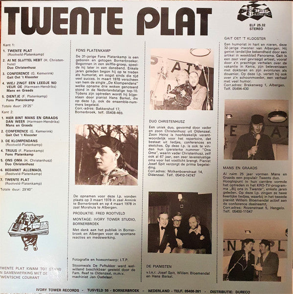 Various : Twente Plat - Een Klein Uur Twentse Humor Met (LP, Album)