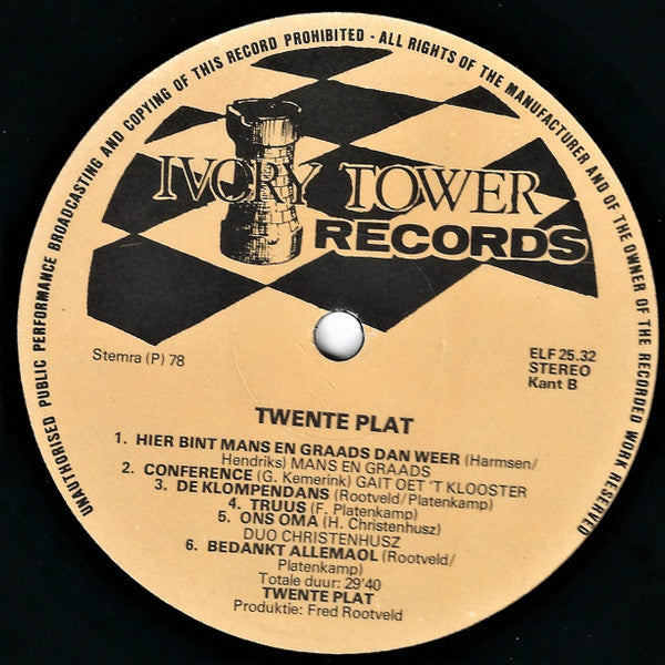 Various : Twente Plat - Een Klein Uur Twentse Humor Met (LP, Album)