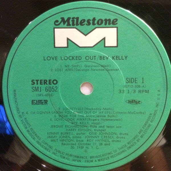 Bev Kelly : Love Locked Out (LP, Album, RE)