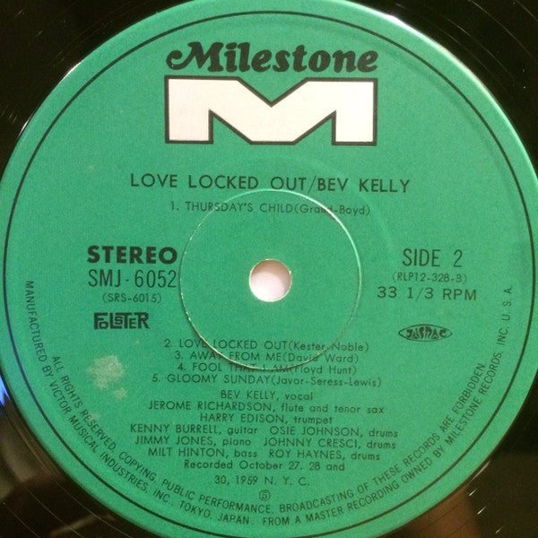 Bev Kelly : Love Locked Out (LP, Album, RE)