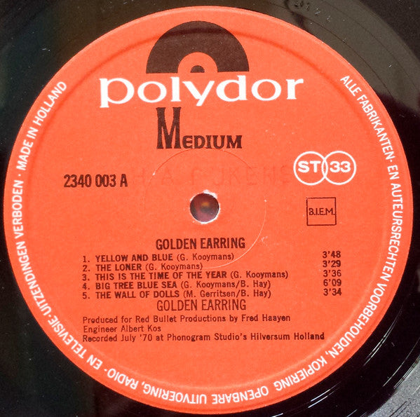 Golden Earring : Golden Earring (LP, Album, Gat)