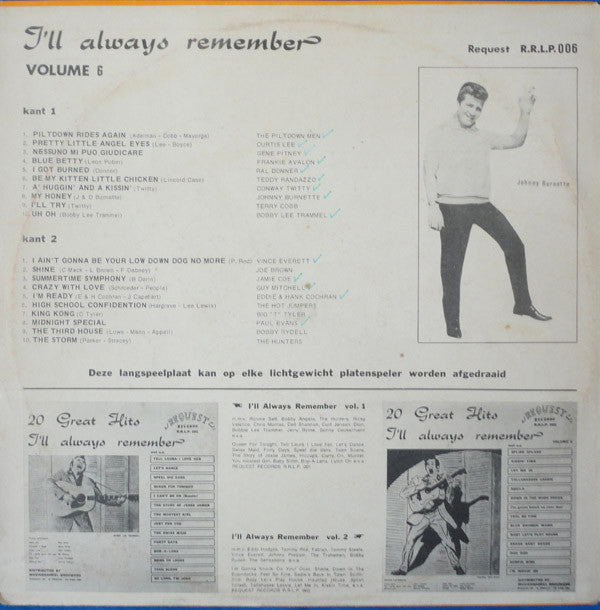 Various : 20 Great Oldies - I'll Always Remember Volume 6 (LP, Comp)