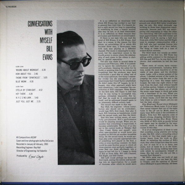 Bill Evans : Conversations With Myself (LP, Album, RE)