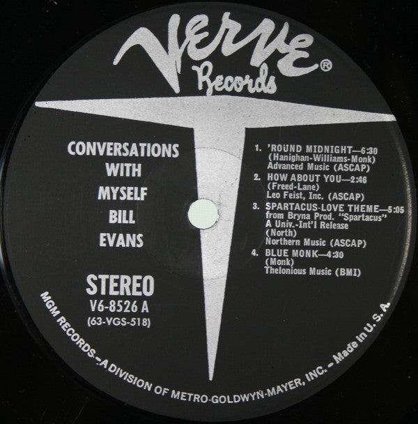 Bill Evans : Conversations With Myself (LP, Album, RE)