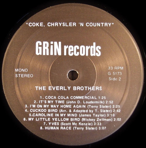 Everly Brothers : Coke, Chrysler 'N Country (LP, Comp, Unofficial)
