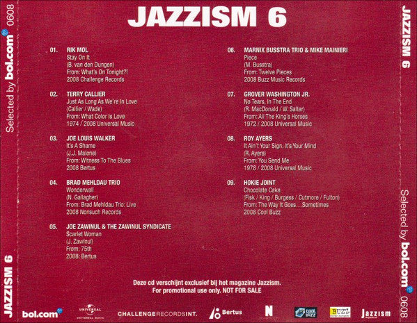 Various : Jazzism 6 (Selected By Bol.com) (CD, Comp, Promo)