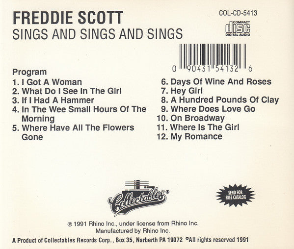 Freddie Scott (2) : Sings (CD, Album, RE)