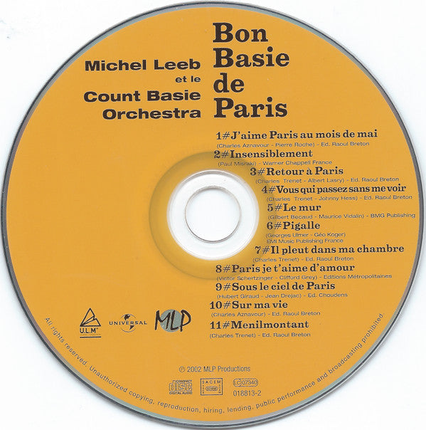 Michel Leeb, Count Basie Orchestra : Bon Basie De Paris (CD, Album)