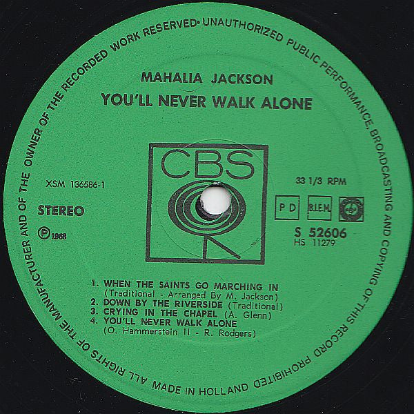 Mahalia Jackson : You'll Never Walk Alone (LP, Comp)