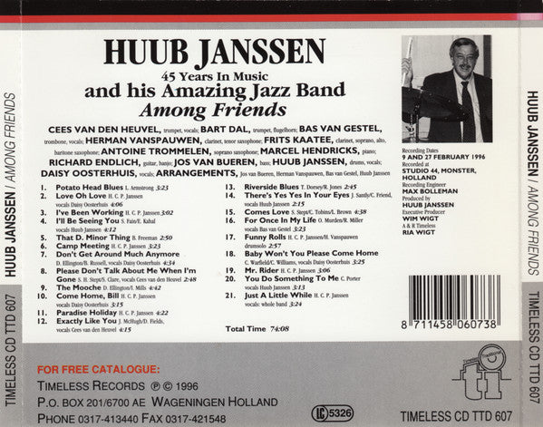 Huub Janssen And His Amazing Jazz Band : Among Friends (CD)