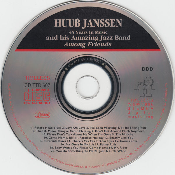 Huub Janssen And His Amazing Jazz Band : Among Friends (CD)