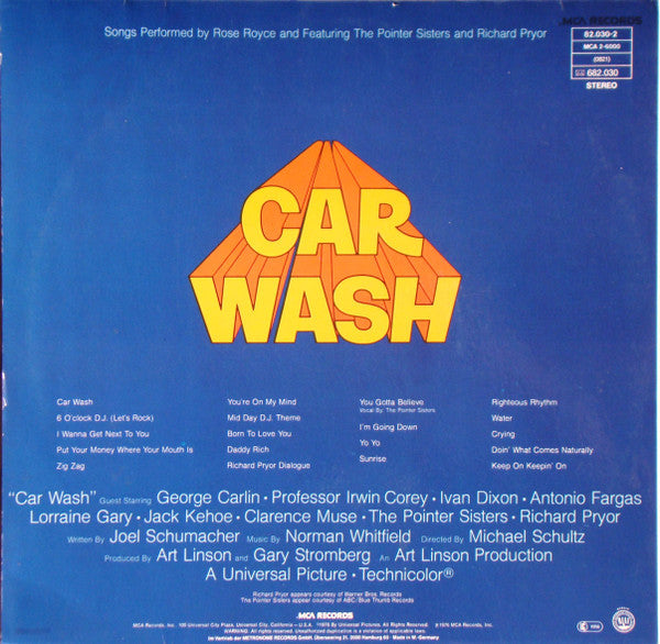 Norman Whitfield, Rose Royce : Car Wash (Original Motion Picture Soundtrack) (2xLP, Album)