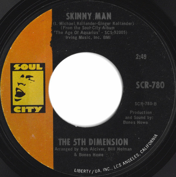 The Fifth Dimension : Blowing Away (7", Styrene, She)