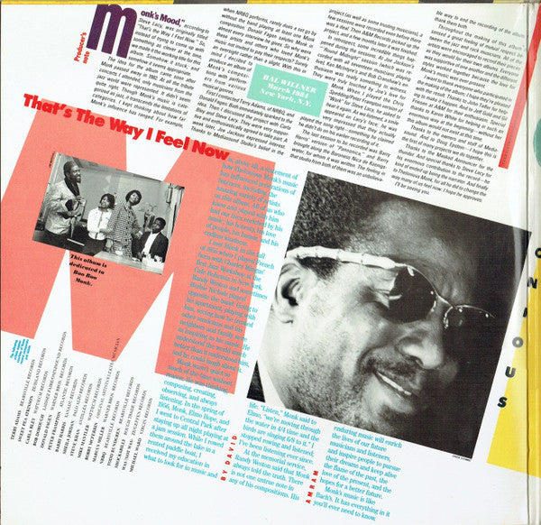 Various : That's The Way I Feel Now - A Tribute To Thelonious Monk (2xLP, Album)