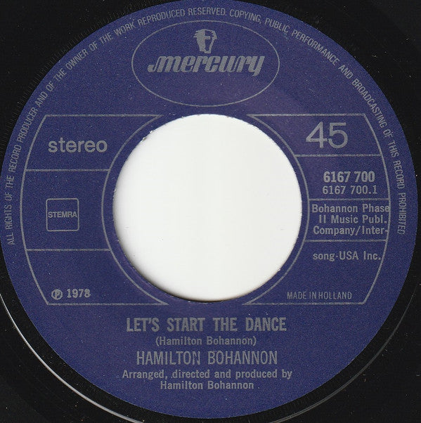 Hamilton Bohannon : Let's Start The Dance (7", Single)
