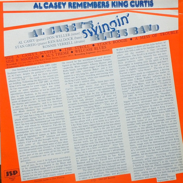Al Casey : Al Casey Remembers King Curtis (LP)