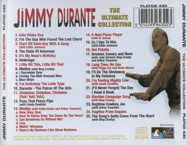 Jimmy Durante : The Ultimate Collection (CD, Comp)