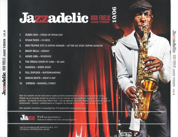 Various : Jazzadelic 10.6 High-Fidelic Jazz Vibes (CD, Comp, Promo)