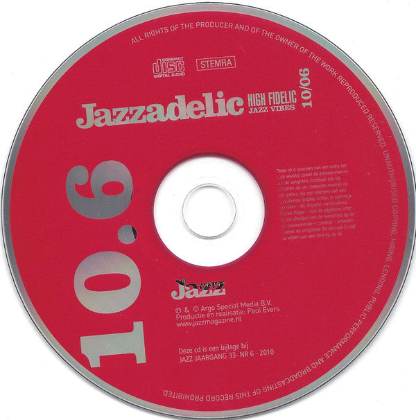 Various : Jazzadelic 10.6 High-Fidelic Jazz Vibes (CD, Comp, Promo)
