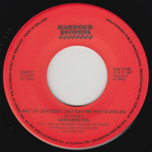 Wim Kersten m.m.v. Marius van der Velden : De Deuren Van De Hemel En De Bajes (7", Single)